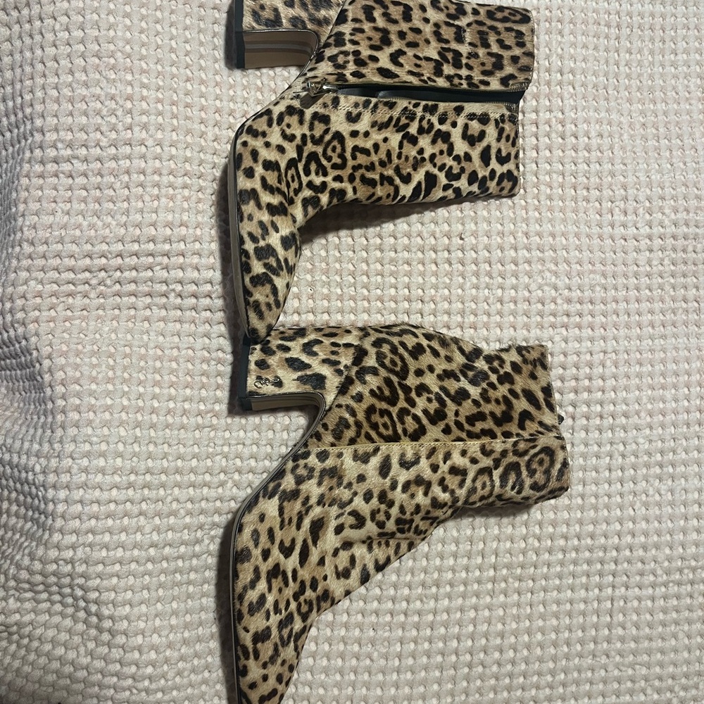 Leopard Print Ankle Boots
